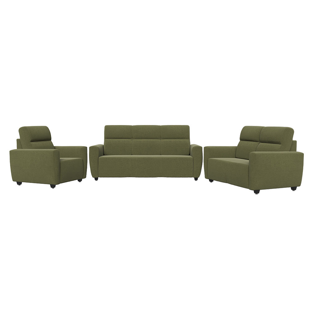 Wakefit Belize sofa set- (3+2+1) - Reflection Green